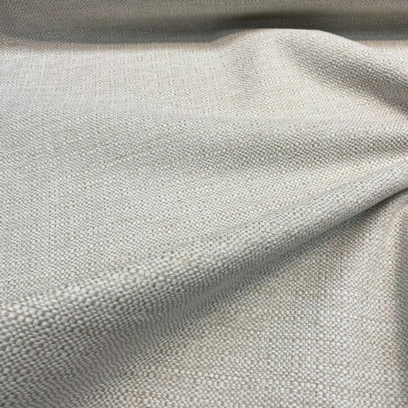 Sampson Chenille Performance Upholstery Fabric - Sea Salt White, Solid, 58" Width (1 Yard)