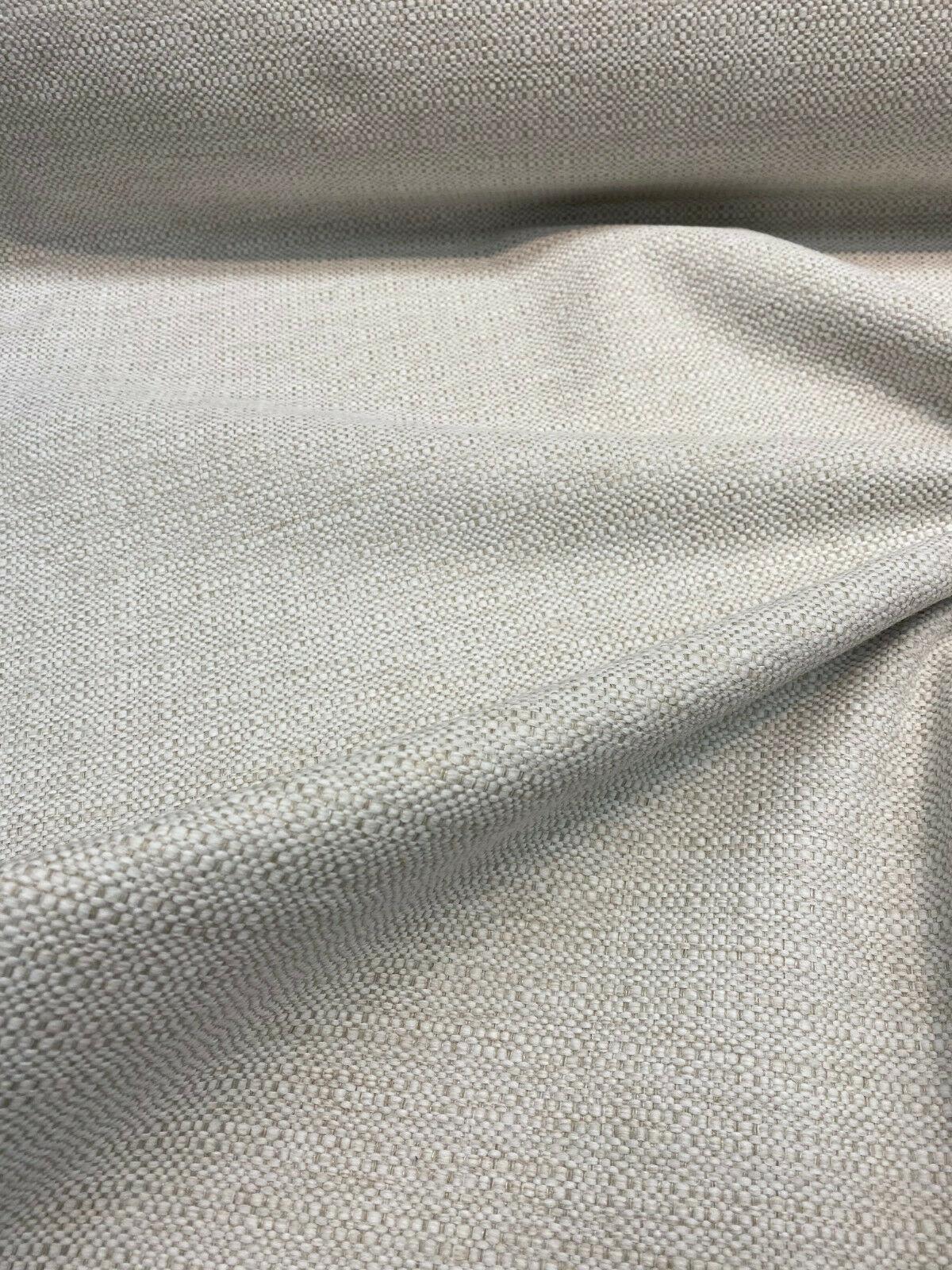 Sampson Chenille Performance Upholstery Fabric - Sea Salt White, Solid, 58" Width (1 Yard)