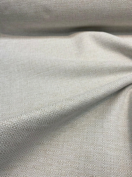 Sampson Chenille Performance Upholstery Fabric - Sea Salt White, Solid, 58" Width (1 Yard)