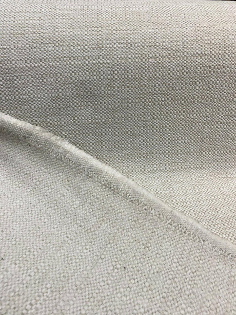 Sampson Chenille Performance Upholstery Fabric - Sea Salt White, Solid, 58" Width (1 Yard)