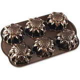 Nordic Ware Sunflower Cakelet Bundt Pan, 3 Cup Capacity, Bronze