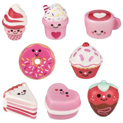 24 Count Squish Valentine Treats - 2 Inch