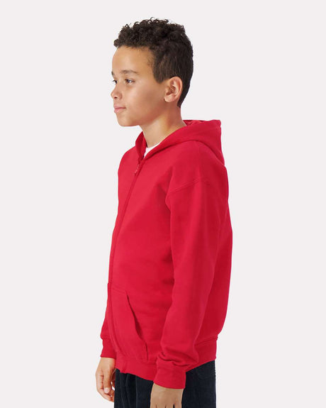 Gildan Heavy Blend Youth Full Zip Hooded Sweatshirt