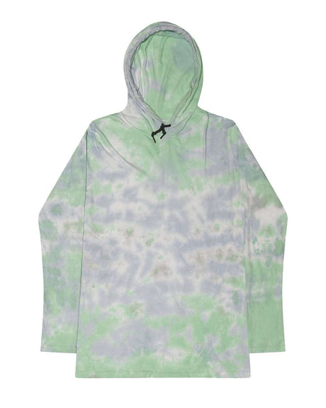 Colortone Tie-Dyed Hooded Sweatshirt cozy fleece pullover
