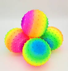 Inflatable Rainbow Knobby Balls