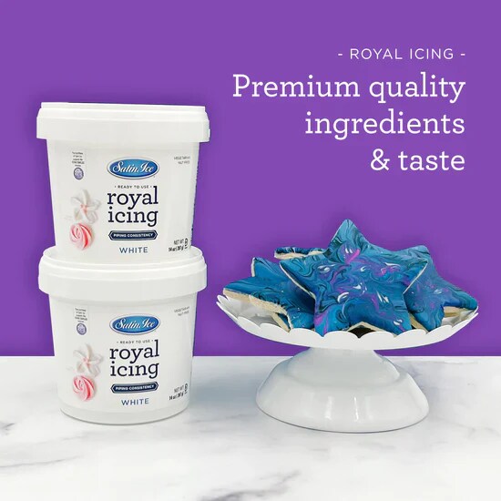 Satin Ice Ready to Use Royal Icing - 14oz Pail Bucket