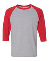 Gildan® Heavy Cotton Raglan Crewneck Three-Quarter Sleeve T-Shirt