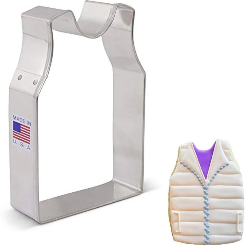 Ann Clark Sports Jersey Winter Vest Cookie Cutter, 4"