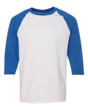 Camiseta raglán de manga tres cuartos con cuello redondo Gildan Heavy Cotton