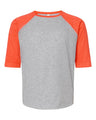 Youth Baseball Fine Jersey Three-Quarter Sleeve Tee