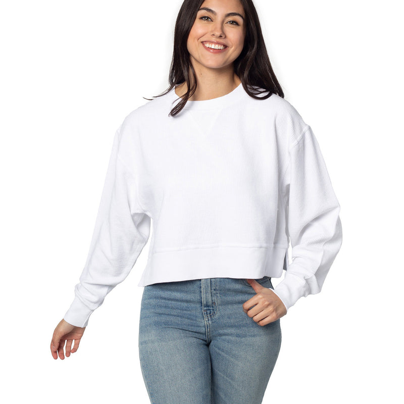 Ladies' Corded Boxy Pullover