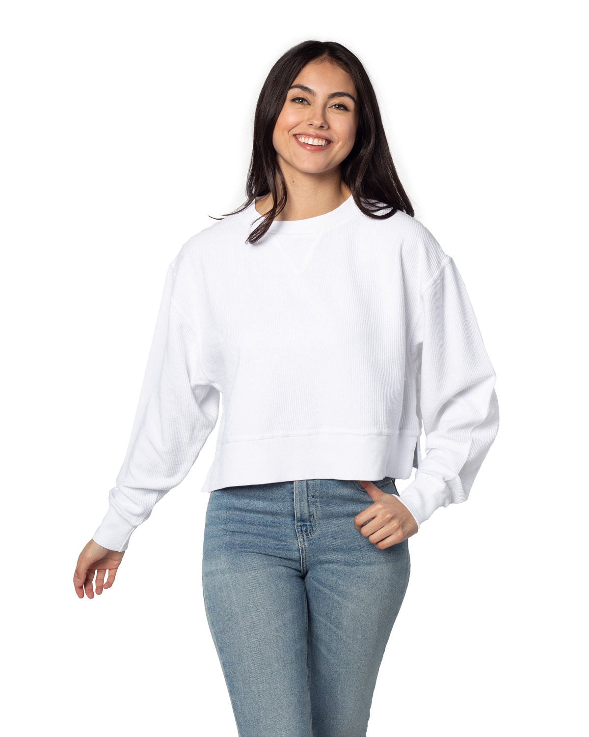 Ladies' Corded Boxy Pullover