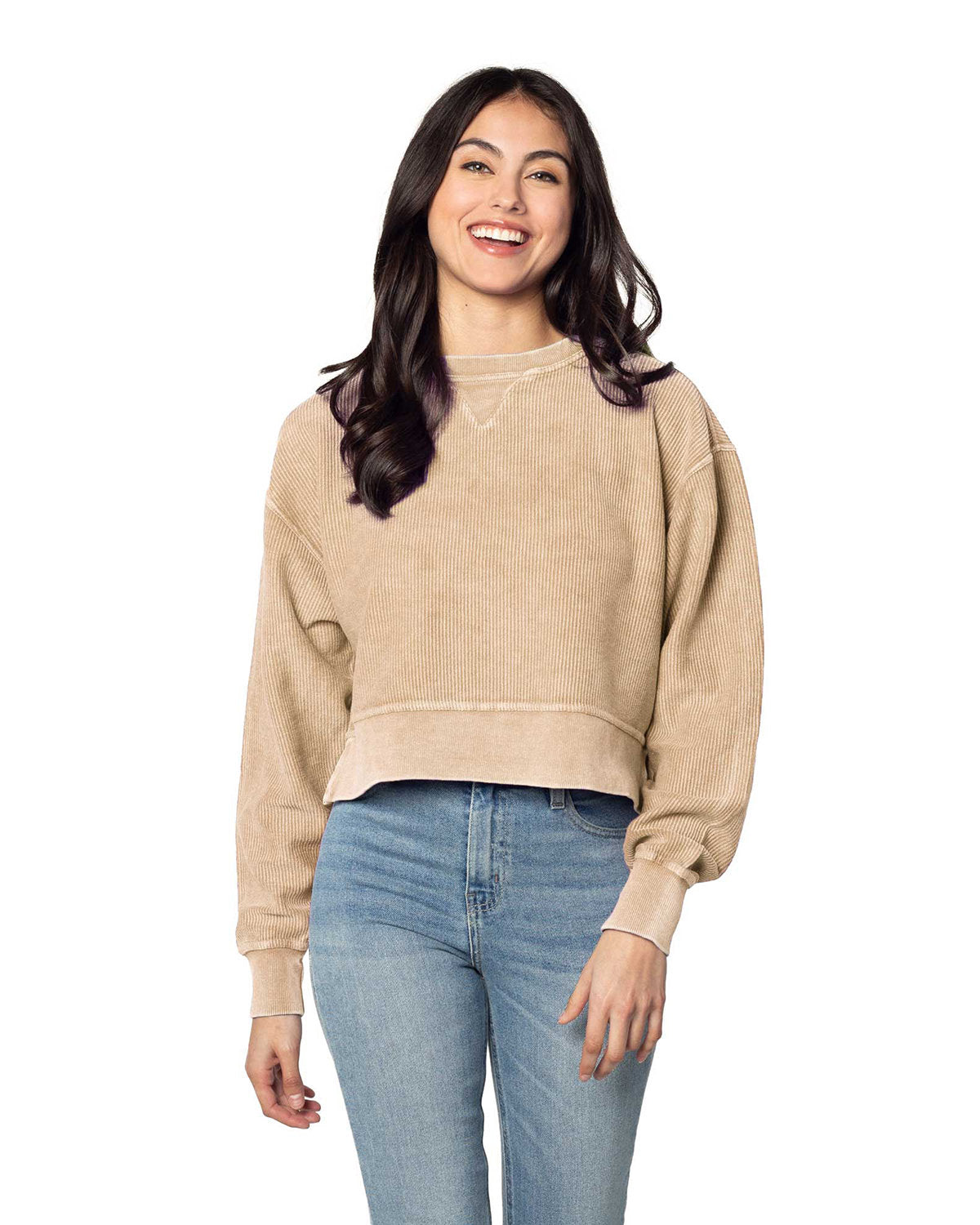 Ladies' Corded Boxy Pullover