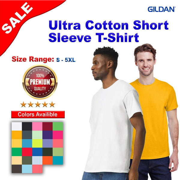 Gildan Ultra Cotton Crewneck Tee | Heavyweight T-Shirt USA