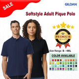 Gildan® Soft Style Adult Pique Collared Short Sleeve Polo - 64800