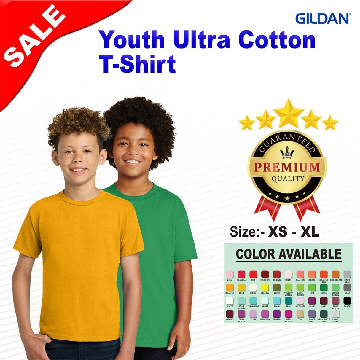 Gildan® Classic Fit Crewneck short sleeve Youth Tee