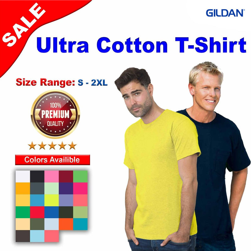 Gildan Ultra Cotton Crewneck T-Shirt | Heavyweight Tee