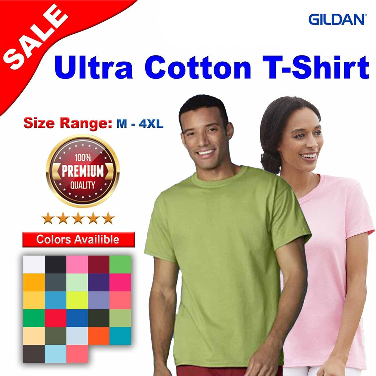 Gildan® Ultra Cotton Crewneck Short Sleeve T-Shirt