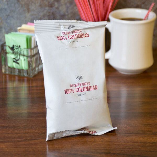 Ellis 2.5 oz. 100% Colombian Decaf Coffee Packet - 96/Case