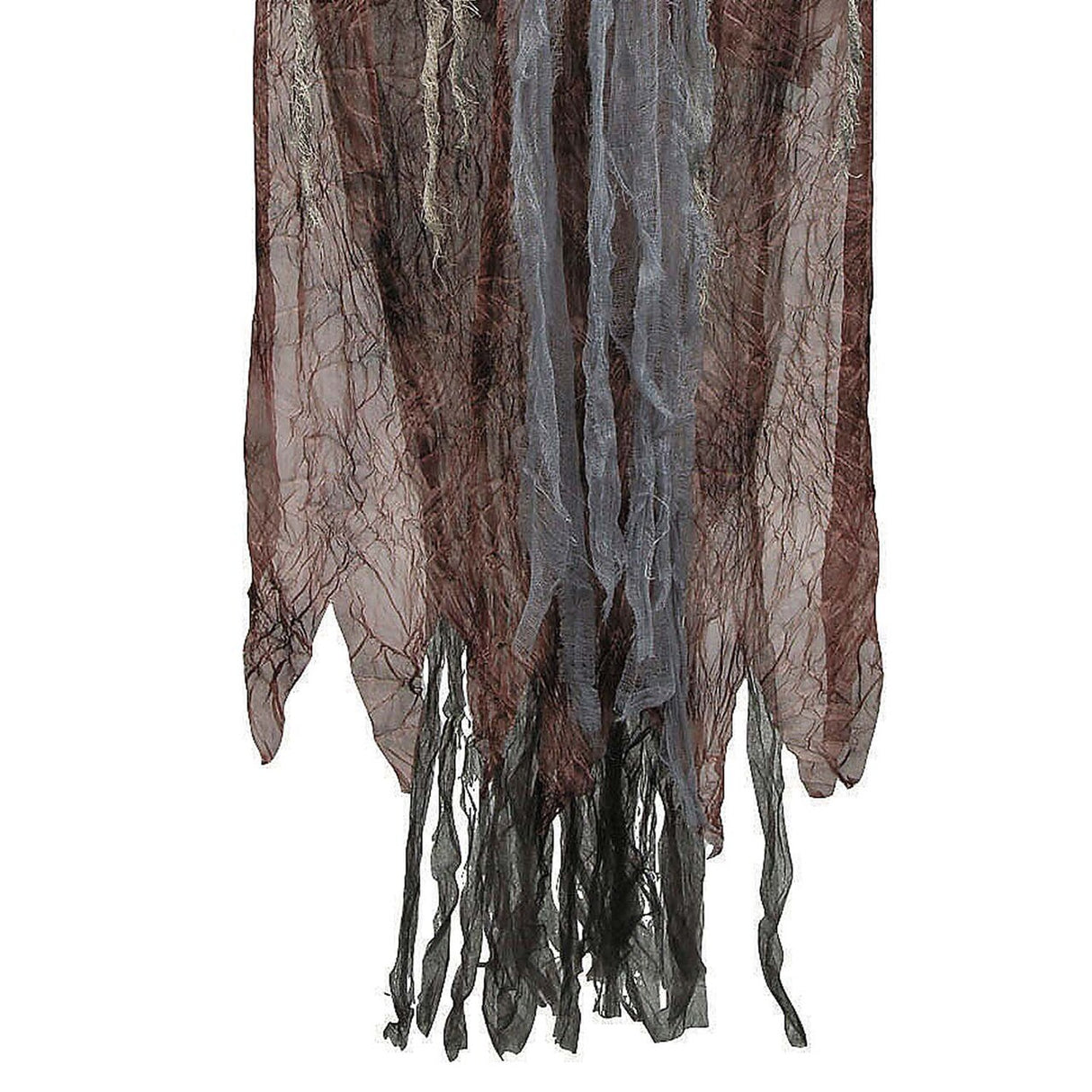 4 Ft Hanging Orange Light Up Skeleton Face Reaper Halloween Decoration