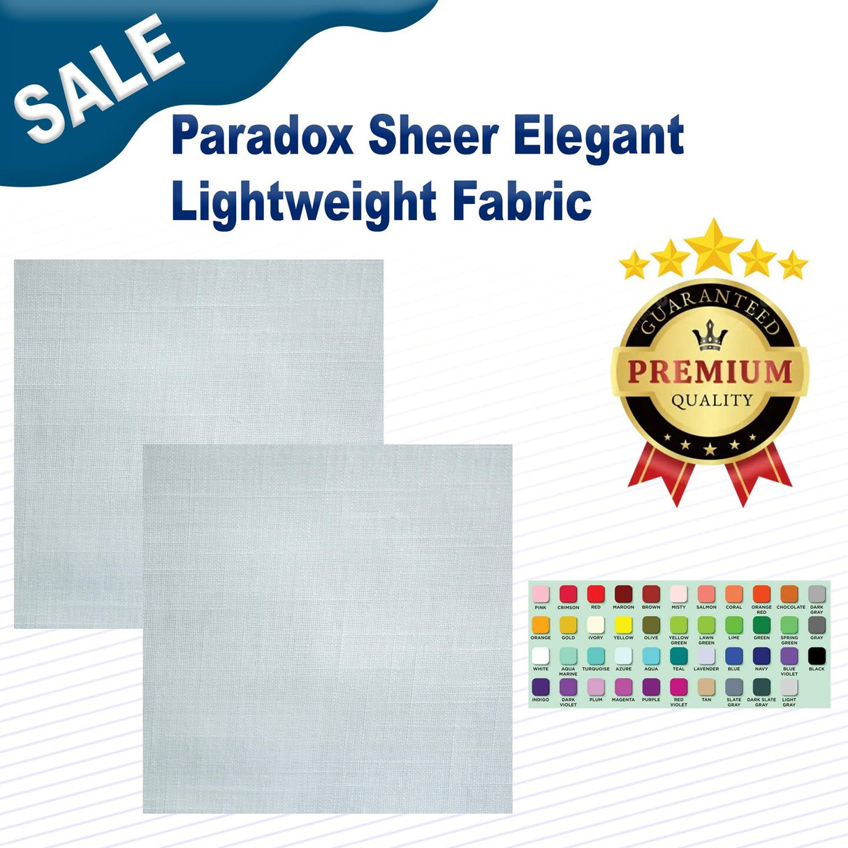 1 Yard Paradox Sheer Elegant Lightweight Fabric