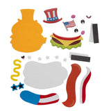 4" Patriotic Hamburger & Hot Dog Magnet Craft Kit Makes 12