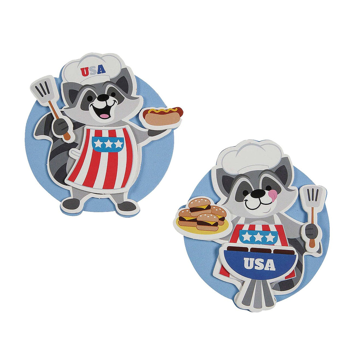 3 3/4" x 4" 4th of July BBQ Animal Magnet Craft Kit Makes 12