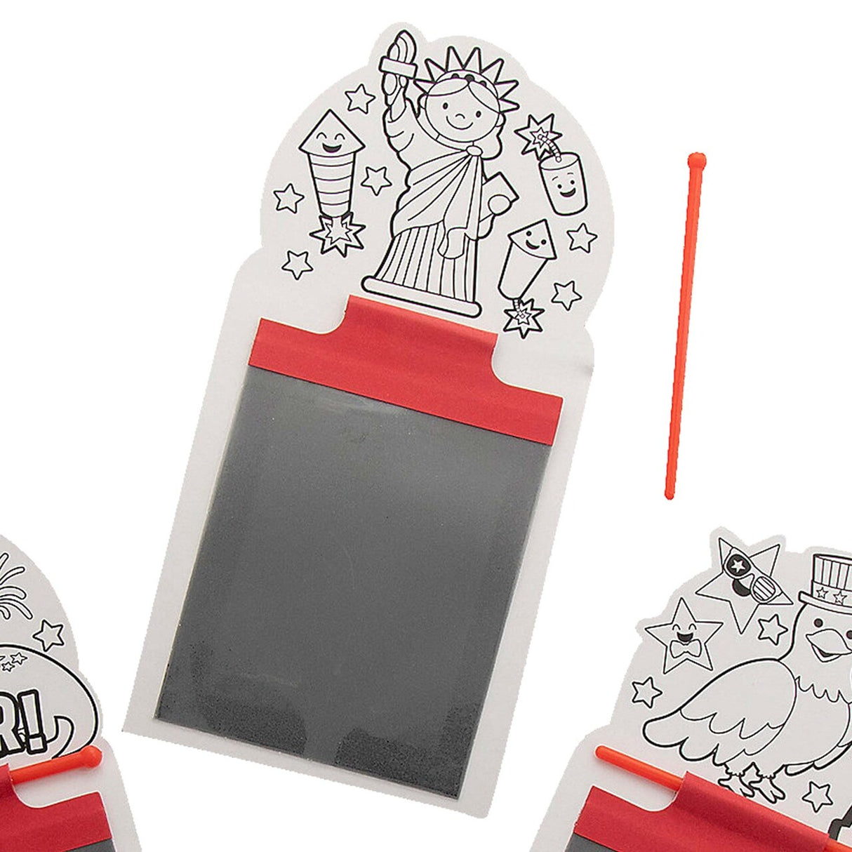 3 1/4" x 6 3/4" Color Your Own Patriotic Cardstock Magic Screens 12 Pc.
