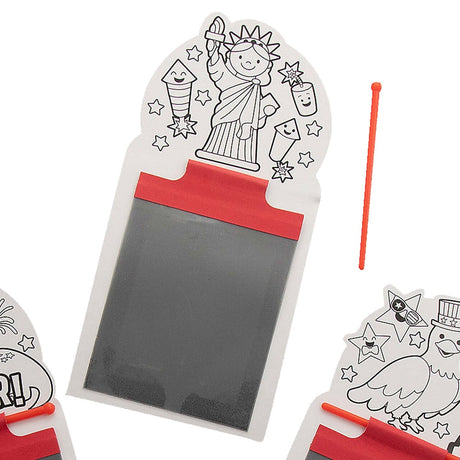 3 1/4" x 6 3/4" Color Your Own Patriotic Cardstock Magic Screens 12 Pc.