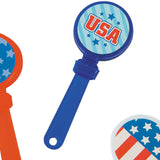 1 1/2" x 4" Bulk 48 Pc. Mini Patriotic USA Plastic Clappers