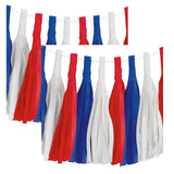 Patriotic Paper Tassel Garland 7Ft