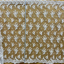 1 yarda de tela de encaje nupcial bordada con cordones elegante para ocasiones especiales blanca