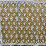 1 Yard Handcrafted Corded Embroidered Bridal Lace Fabric for Elegant Gowns White