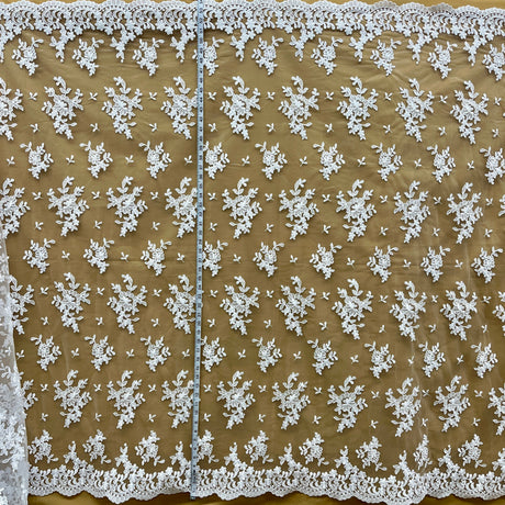 Embroidered Lace Net Mesh Bridal Fabric
