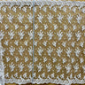 1 Yard Corded Bridal Lace Fabric Embroidered on Polyester Net Mesh 53 inch Width