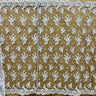 1 Yard - Corded Bridal Lace Fabric Embroidered on 100% Polyester Net Mesh - 53" Wide
