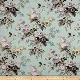 Waverly Emma's Garden Cotton Fabric - Floral Birds, Blue, 54" Width (1 Yard)