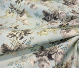 Waverly Emma's Garden Cotton Fabric - Floral Birds, Blue, 54" Width (1 Yard)