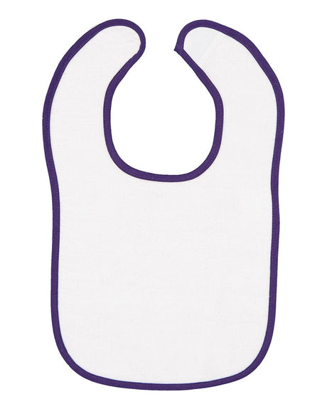 RADYAN® Contrast Trim Terry Bibs for Infants - 1003