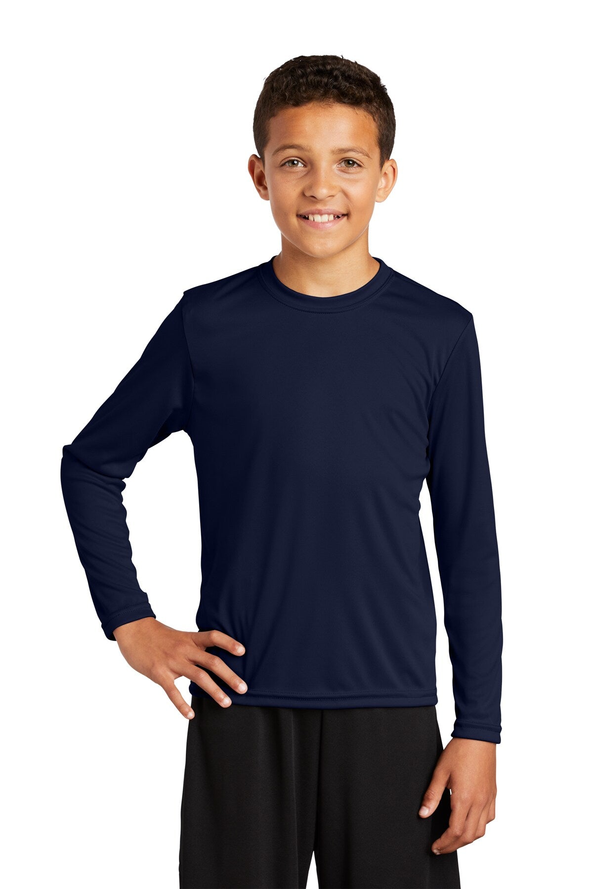 Sport-Tek® Crewneck Long Sleeve T-Shirt for Youth