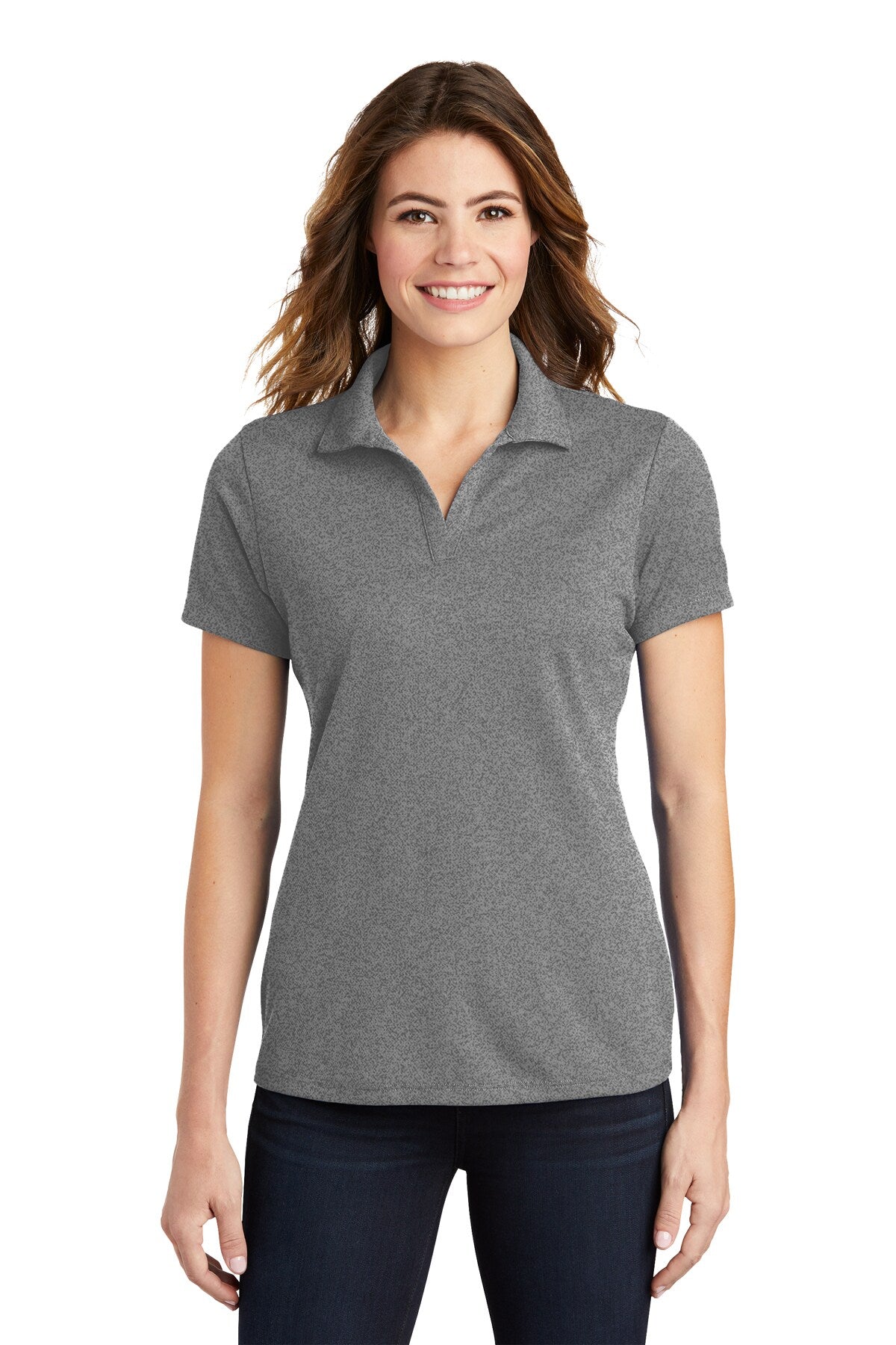Sport-Tek® Women's Posi Charge Racer Collared Short Sleeve Mesh Polo