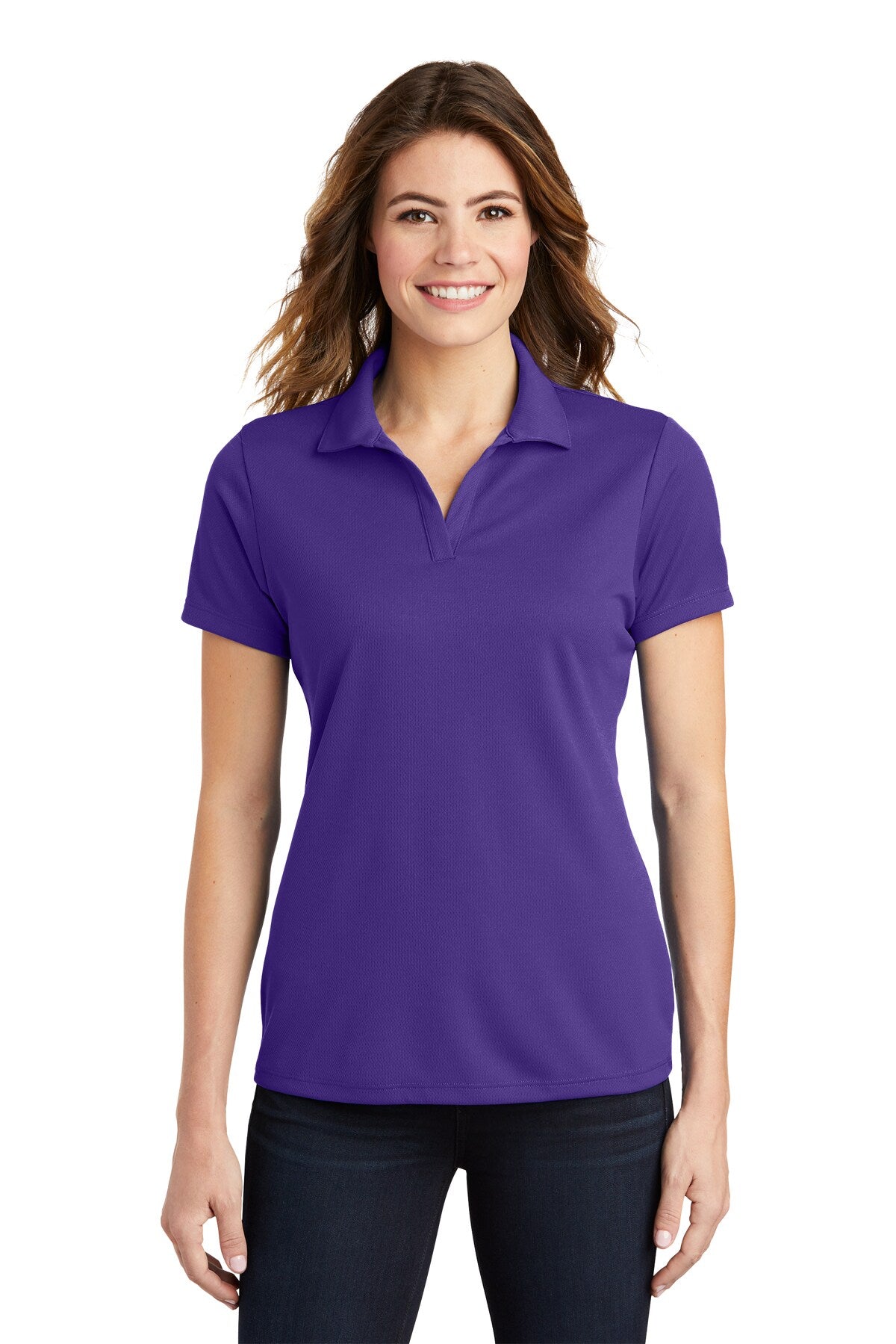 Sport-Tek® Women's Posi Charge Racer Collared Short Sleeve Mesh Polo