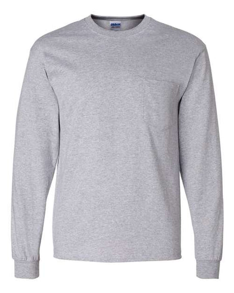 Gildan® Ultra Cotton Long Sleeve Crewneck Pocket T-Shirt - 2410
