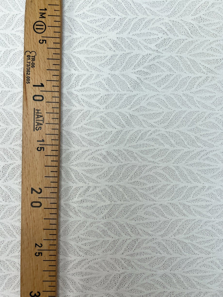 Polyamide Elastane Knitted Floral White Fabric