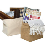 Burlap/Canvas Storage Baskets 9 '' X 7 '' X 9 '' Natural Burlap