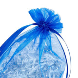 Wide Round Flat Bottom Organza Bags 6 1/2'' x 4'' x 7'' for Decorative Favors