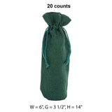 Simple Jute Wine Bags 6 '' X 3 1/2 '' X 14 '' Forest