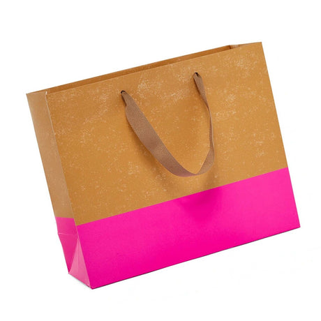 Two-Tone Euro Tote Bags 10" x 4" x 8 1/2" Stylish Durable Gift Packaging