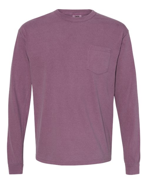 Comfort Colors Unisex Garment-Dyed Heavyweight Long Sleeve Pocket T-Shirt