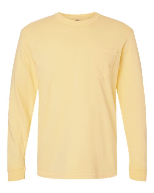 Comfort Colors Unisex Garment-Dyed Heavyweight Long Sleeve Pocket T-Shirt